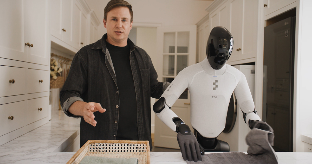 Figure Helix 2.5 humanoid robot performing household tasks